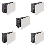 RASMACOR Abzweigkasten Unterputz - 160 x 100 x 50 mm - 5 Stück - Mit Deckel - Für den trockenen...