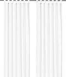 heimtexland ® Dekoschal mit Schlaufen und Kräuselband Uni weiß HxB 245x140 Blickdicht Aber...