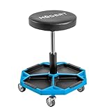 Högert Technik - Werkstatthocker Verstellbarer, Teleskopischer Werkstattsitz, Höhenverstellung,...