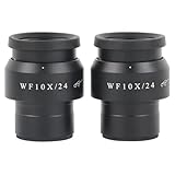 Jooehyer Mikroskop -Objektivzubehör 2pcs WF10x/24 mm Breites Feld -Fernfeld -Stereo -Augenweiser