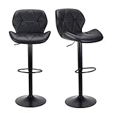 WangPangzi Barhocker 2er Set,höhenverstellbar mit lehne barstuhl, Küchenstühle Mit Fußstütze,...