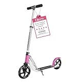 HUDORA BigWheel Pure Scooter I Stabiler Aluminium-Roller mit Ständer I Höhenverstellbarer &...