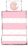 one-home Kinder Baby Bettwäsche 100x135 cm + 40x60 cm Teddy Bären Sterne Mond für Jungen und...