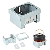 Azwood Tragbarer Festbrennstoffofen, Faltbarer Herd Alkoholofen Brenner Verdickter Fester Alkohol...