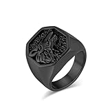 Hasdnker Ring Ringe Damen Bijouterie Herren Herren-Vintage-Ring Mit Brüllendem Wolfskopf, Cooler,...