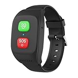 Weyot Notrufuhren Für Senioren Mit Sturzerkennung -SOS Funktion, GPS,4G-Anrufe Wasserdicht Fitness...