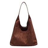 TIAASTAP Tote Bag Wildleder Handtasche Damen Groß Shopper Tasche Shoulder Bag Uni Bag Hobo Tasche...