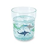 moses. Trinkbecher Glitzer – Blau getönter Kunststoffbecher für Kinder mit Glitzer, 260ml...