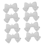 BAZEITFLOW 10 Stück Teiliges Hundemarken aus Edelstahl Doppellagige Schleifenform Gravierbare...