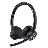 TECKNET V5.2 Bluetooth Headset mit Mikrofon, Wireless Headset mit Noise Cancelling und...