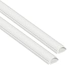 D-Line 1D2010W-2PK Micro+ Kabelkanal Selbstklebender, Halbrunde Kabelführungen, Kabelleiste - 2x...