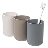 3-teiliges Zahnbürstenbecher-Set, lebensmittelecht, Anti-Fall-Kunststoff, Zahnbürstenbecher-Set,...