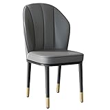 Modern Dining Chair Leather Dining Chairs,Modern Bedroom Counter Lounge Living Room Reception Chair...