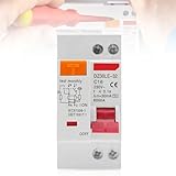 Fi Schutzschalter 16A, AC 230V 30mA C16 1P+N Leitungsschutzschalter, Hutschiene Auslaufschutz...