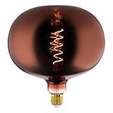 EGLO E27 Lampe dimmbar in Apfelform, Spiral LED Retro Glühbirne Big Size, extra-großes Vintage...