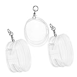 TOBBOMEY 3 Stück Teiliges Transparentes Puppentrage aus PVC mit Schlüsselanhänger Tragbare Kleine...
