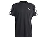 adidas Herren Train Essentials 3-Stripes Training Tee, Black / White, M