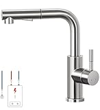 Lonheo Niederdruck Wasserhahn Küche Armatur, Niederdruck Küchenarmatur mit Brause Ausziehbar...