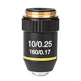 Eawfgtuw Achromatische Objektivlinse für biologisches Mikroskop, RMS-Gewinde, 20,2 mm, 160 mm...