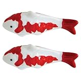 Zerodeko Aquarium-Keramik-Schwimmfisch: 2 Stück Porzellan-Fischfiguren Realistische Schwimmende...