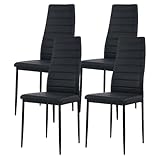ZZINOKE Esszimmerstühle 4er Set, Kunstleder, SGS-geprüft, Hohe Rückenlehne, Wasserdicht,...