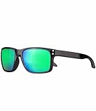 caripe Retro Vintage Damen Herren Sport Sonnenbrille verspiegelt - relol (Modell 20 - schwarz -...