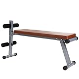 ScSPORTS® Hantelbank - Klappbar, Verstellbar, Flach/Negativ, mit Beinfixierung, bis 120 kg, Stahl,...