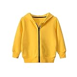 SEVEN BB Baby Jungen Mantel Kleinkind Basketball Kapuzenjacken Schlichtes Gelb Dünn Leichte Fleece...