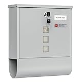 WOLTU Briefkasten mit Zeitungsfach Sichtfenstern, Postkasten mit Namensschild personalisiert,...