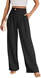 YUTILA Damen Hose Lässig Baggy Bequem Hosen Work Business Casual Elegante Anzughose mit Taschen
