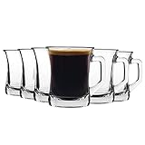 Gürallar ZEN 6-teiliges Set mit Henkeln 225cc Tee Kaffee Cappuccino Gläser