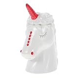 BESPORTBLE Keramik Cocktailglas Einhorn 350ml Weiß Robustes Trinkglas mit Glatter Oberfläche...