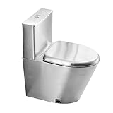 Hocheffiziente 304 Edelstahl Einteilige Toilette mit Dual Flush Softclose Sitz Wassersparend 3/6L...
