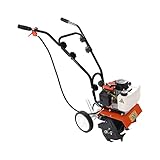 Gartenfräse 1250W Gasbetrieben Motorhacke 43CC 8500 U/min Anbaubreite 250MM Kultivierungstiefe...