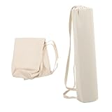 BESTonZON 2 Stück Große Kapazität Yoga Aufbewahrungstasche Canvas Tragetasche mit Schultergurt...