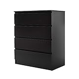 Panana Kommode mit 4 Schubladen, Schubladenschrank Sideboard für Schlafzimmer Flur Wohnzimmer...