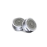 2 Stück Strahlregler M24 aus Messing, Einstellbarer Wasseraustrittswinkel Wasserhahn Aufsatz,...