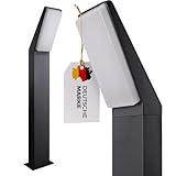 max K O M F O R T LED Außenstandleuchte 12W IP65 Anthrazit – Moderne Gartenleuchte 1500lm...