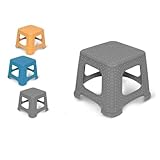 PARENCE.- Rutschfester Tritthocker aus Kunststoff 30x30x24 cm – Mehrzweckhocker für Küche, Bad,...