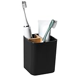 MOGADEE® Zahnbürstenhalter, Toothbrush Holder, zahnputzbecher Kunststoff, 2 Zahnbürstenfächer +...