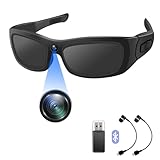 Pudet Luo Sport Brillenkamera,Brille mit Kamera HD 1080P Action Cam,Bluetooth Sonnenbrille Sport...