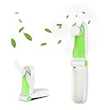 Hianjoo USB Mini Handventilator, Tragbarer Wiederaufladbar Handventilator und Standbar Faltbarer...