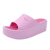 Badelatschen Damen Wolken Rutschfest Badeschuhe Slip-On Sandalen Plateau Sandaletten Flach Bequem...