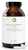 SUNDAY NATURAL® Magnesium Komplex hochdosiert – 240 Kapseln - 400mg pro Tag - aus 7 Verbindungen:...
