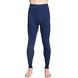 BUKODAZ Baumwolle Herren Lange Warme Thermohose Atmungsaktiv Unterhosen Solid Color...