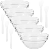 VILLCASE 5 Stück Selbstgemacht Gesichtsmasken mit Transparenten Glas Mischschalen und Weißen...