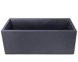 Ondis24 Vulkan Pflanzkübel groß außen Kunststoff 100cm Schiefer Optik Blumentopf mit...