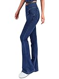 Onsoyours Jeggings Damen Stretch Bequem High Waist Bootcut Jeans Leggings mit Taschen Skinny...