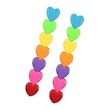 GALPADA 2 Stück Stapelbare Herz textmarker mit Schräger Spitze Farbenfrohe Buch markierungsstifte...