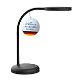 MAUL Schreibtischlampe LED MAULjoy | Kleine Schreibtischlampe mit Standfuß | Moderne Tischlampe...